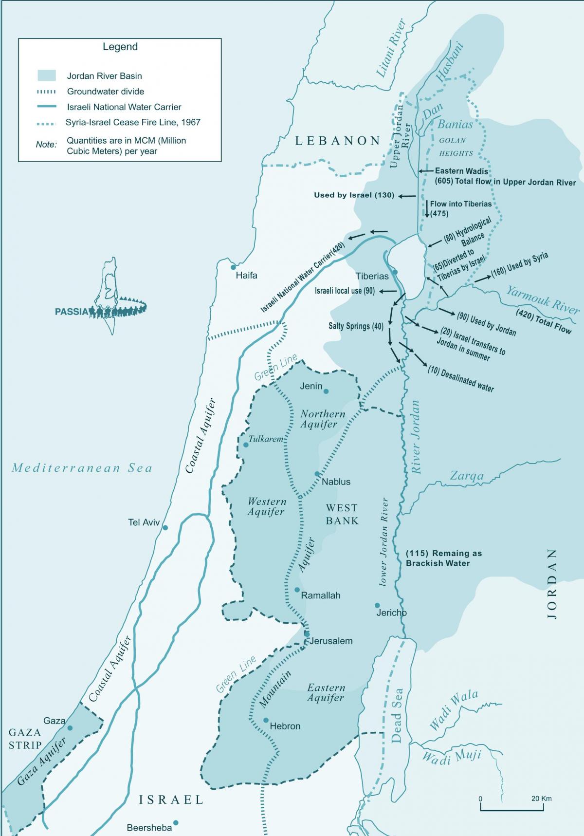 karta rijeke Izraela 