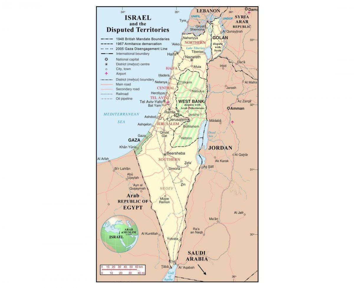 karta Izraela zračne luke
