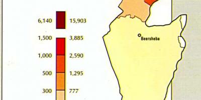 Karta Izraela stanovništva