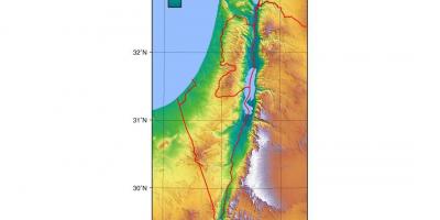 Karta Izraela visini