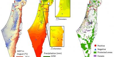 Karta Izraela klime