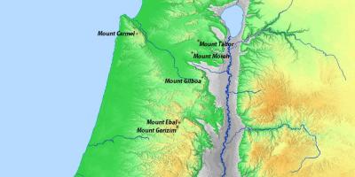 Karta Izraela planine